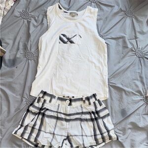 Burberry Kids White Top and pants set